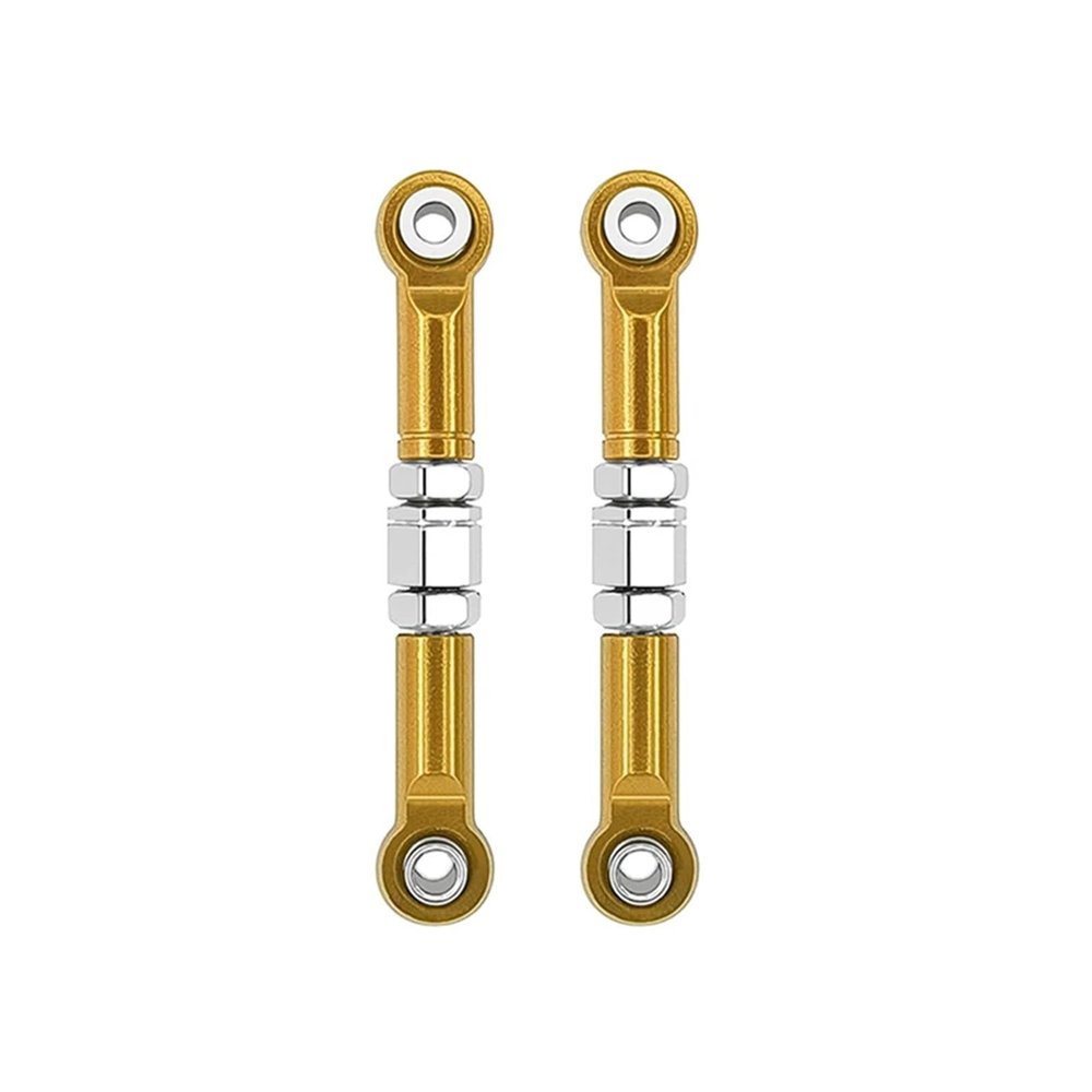 2pcs Metal Front Steering Rod Steering Links For MJX H16 16207 16208 16209 16210 1/16 RC Car Parts Accessories confident(Yellow)