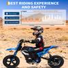 Elementool 24V Electric Dirt Bike for Teens - 12'' Fat Tire Motorcycle with 350W Brushless Motor, Hydraulic Brakes & Spring Suspension, 130lbs Max Load, Off-Road Mountain Bike for Boys Girls view 4