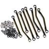 8Pcs Brass Counterweight Heighten Chassis Link Rods Linkage Set Compatible with RC Car Models for K10 F150 1 18 Scale Aftermarket Replacement view 1