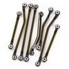 8Pcs Brass Counterweight Heighten Chassis Link Rods Linkage Set Compatible with RC Car Models for K10 F150 1 18 Scale Aftermarket Replacement view 3