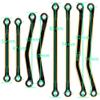 8Pcs Brass Counterweight Heighten Chassis Link Rods Linkage Set Compatible with RC Car Models for K10 F150 1 18 Scale Aftermarket Replacement view 4