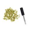 100pcs M2 Steel Scale Beadlock Ring Screws 1.9 Wheel Rims with Wrench Tool Compatible with 1 10 Scale RC Car Models AXI03007(100Pcs M2x4 Gold) view 1