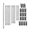 10Pcs Stainless Steel Upper Lower Linkage Set with Plastic Ball End Compatible with RC Car Models for Part Number AXI90075 UMG10 1 10 Scale Aftermarket Replacement view 1