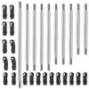 10Pcs Stainless Steel Upper Lower Linkage Set with Plastic Ball End Compatible with RC Car Models for Part Number AXI90075 UMG10 1 10 Scale Aftermarket Replacement view 4