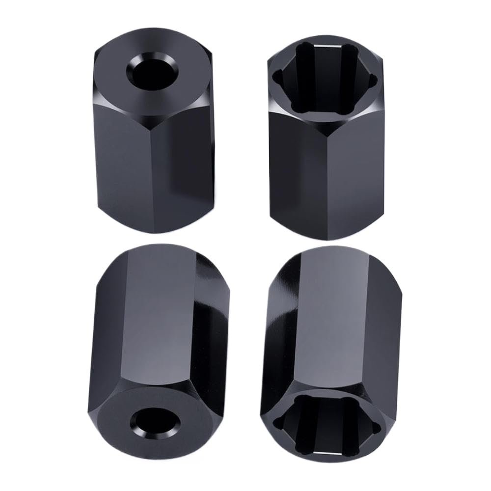 4Pcs 5mm to 7mm 12mm Hex Wheel Hub Adapters Conversion Compatible with RC Car Models SCX24 1 24 Wheels D12 1 10 Scale Models Universal Fit(5mm to 7mm add 10mm)