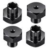 4Pcs 5mm to 7mm 12mm Hex Wheel Hub Adapters Conversion Compatible with RC Car Models SCX24 1 24 Wheels D12 1 10 Scale Models Universal Fit(5mm to 12mm) view 1