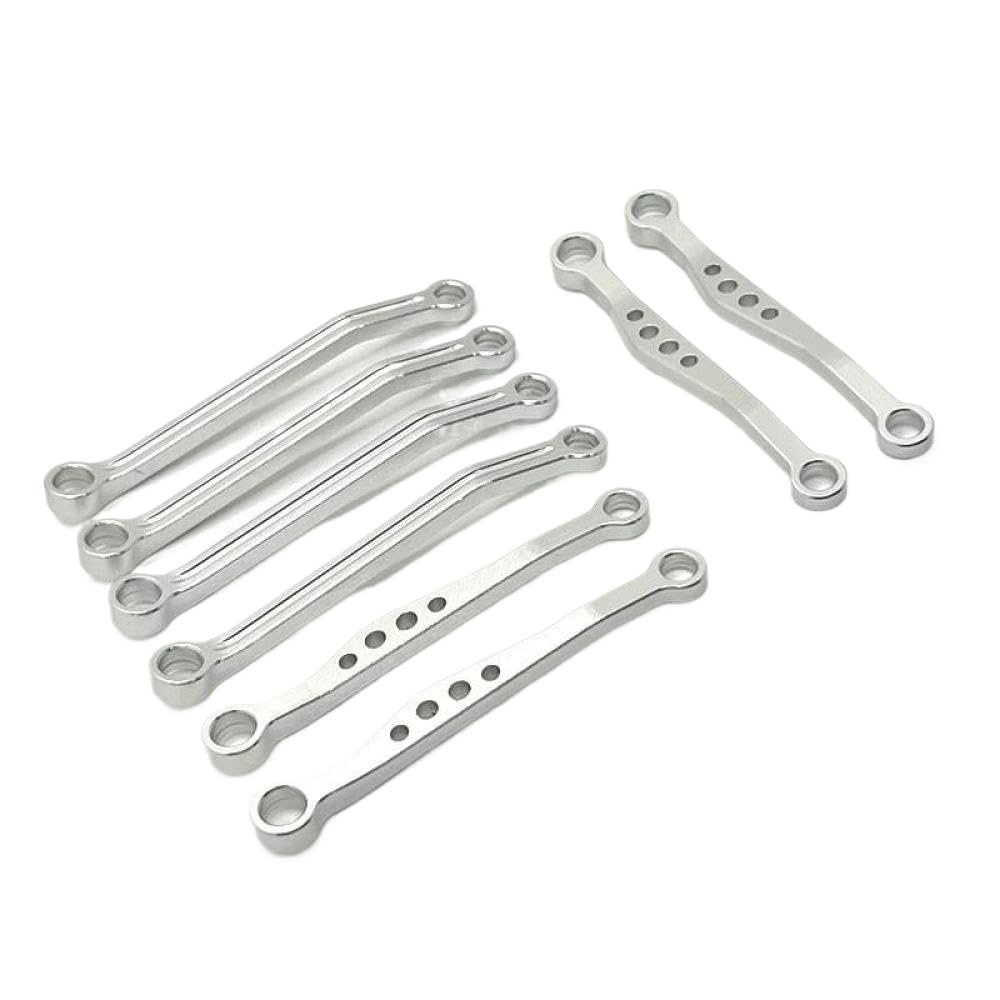 Compatible with RC Car Models C54 C54-1 C64-1 C74 C74-1 Front and Rear Pull Rod 8 Parts 1 16 Scale Aftermarket Replacement(Silver)