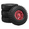 1 10 Scale Simulation Climbing Toy Car 1.9-inch Aluminum Clamp Tire Wheel Hub 114mm Tire Set Inner Cotton Gravel Tire Compatible with RC Car Models(Type A) view 1