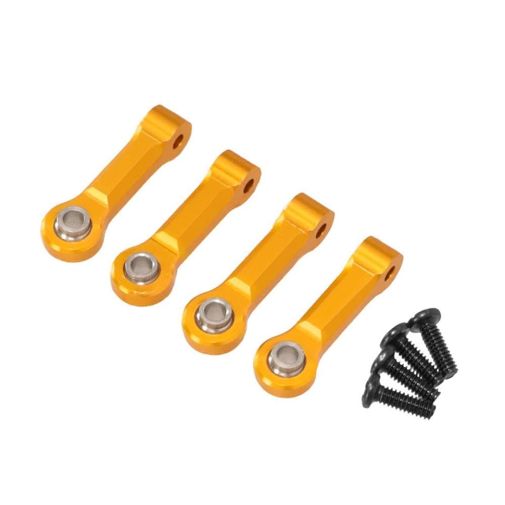 4PCS Metal Fixed Upper Swing Arm Compatible with RC Car Models 284131 284161 284010 K989 K969 Universal Fit(Gold)