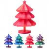 3D Printed Christmas Tree Sensory Fidget Star  3 in 1 Expandable Fractal Stress Relief Toy, Whirling Spiral Desk Ornament, Transformable Focus Gift, Perfect for Holiday Office Decor (Laser Red) view 1