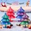 3D Printed Christmas Tree Sensory Fidget Star  3 in 1 Expandable Fractal Stress Relief Toy, Whirling Spiral Desk Ornament, Transformable Focus Gift, Perfect for Holiday Office Decor (Laser Red) view 2