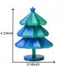 3D Printed Christmas Tree Sensory Fidget Star  3 in 1 Expandable Fractal Stress Relief Toy, Whirling Spiral Desk Ornament, Transformable Focus Gift, Perfect for Holiday Office Decor (Laser Red) view 4
