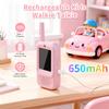 Video Walkie Talkies for Kids, 2 Pack Long Range Rechargeable Two-Way Radios, Outdoor Toys for Toddlers Boys Girls Ages 3-12, Perfect Christmas Birthday Gifts (Pink+Pink) view 4