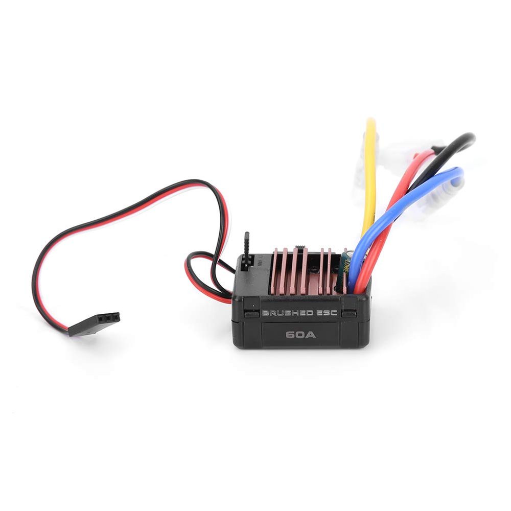 60A RC Brushed Electronic Speed Controller High Performance ESC for Remote Control Car 1/10 Scale with Multiple Protection Features Easy to Program and Heat Dissipation