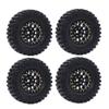 4PCS Brass 1.0 Inch Plus Beadlock Wheel Hub Rims Compatible with RC Car Models SCX24 1 24 Scale 1 18 Scale Upgrade Parts(B with Tire) view 1