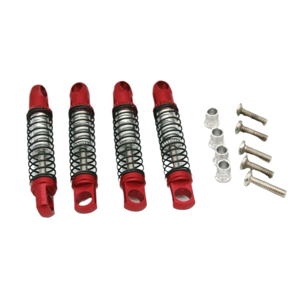 1 16 Scale Metal Shock Absorber Upgrade Accessories Compatible with RC Car Models Jimny for Part Number(Red)