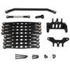 Aluminum Chassis Rod Fixed Seat Steering Rod Servo Arm Set Compatible with RC Car Models MN128 86 G500 Aftermarket Replacement(Black) view 1