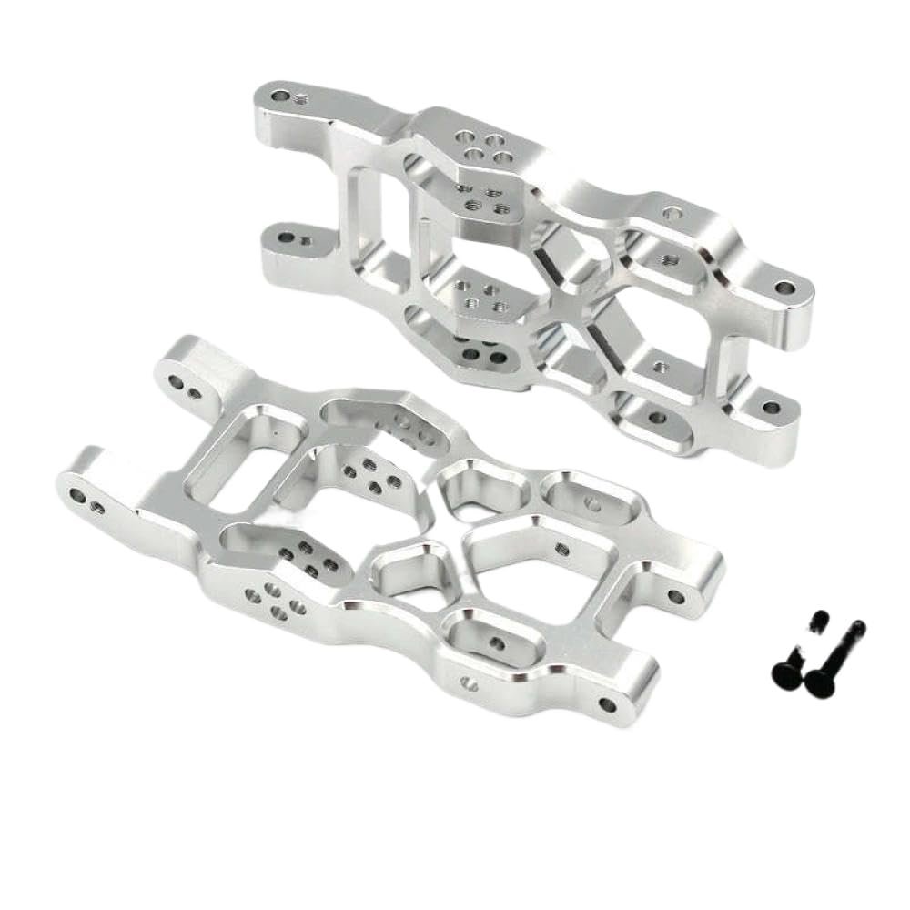 GearHaven Compatible with VKAR Bison 1 10 Scale RC Car Models Aftermarket Replacement Front Lower Swing Arm ET1001(Silver)