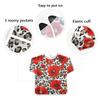 Bolaz Red Poppy Leopard Cheetah Painting Smocks for Kids 2-4 Art Smocks Eating with Pockets Toddler Infant Children Apron view 3