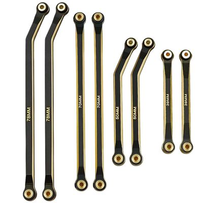 Brightness Coaxial Brass Shears Button Rod Set Compatible with RC Car Models Scx24 Deadbolt Bronco C10(Type 1 Black)