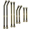 Brightness Coaxial Brass Shears Button Rod Set Compatible with RC Car Models Scx24 Deadbolt Bronco C10(Type 1 Black) view 1