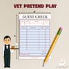 Restauant Play Notepad for Kids  Pretend Restaurant Check Imaginative Role-Play Playtime Pad  Large 5x7 Notepad, 25 Pages, Made in USA view 2