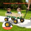 VEVOR 39 inch Pull Along Kids Wagon, Red Rolling Cargo Toy Wagons for Kids, Outdoor Utility Cart for Garden Beach Camping with All Terrain Wheels for Child Present, Supports up to 330 lbs view 2
