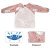 Bolaz Strawberry White Bear Painting Smocks for Toddlers 4-6 Artist Smocks with Pockets Eating Waterproof Infant Apron view 2