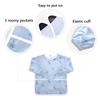 Bolaz Blue Bow Flower Painting Smocks for Toddlers 4-6 Artist Smocks with Pockets Eating Waterproof Infant Apron view 3
