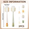 2Pcs Bottle Brushes 5 in 1 Multifunctional Portable Bottle Cleaner Bristles & Sponge Cup Cleaner Brush for Drinking Cups, Straws, Lids view 4