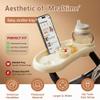 Li&Zhao Universal Stroller Snack Tray 3-in-1 Detachable Stroller Snack Tray Attachment with Secure Phone Holder, Spill-Proof Cup Holders Compartments, Easy-Clean Universal Snack Tray for Stroller view 2