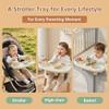 Li&Zhao Universal Stroller Snack Tray 3-in-1 Detachable Stroller Snack Tray Attachment with Secure Phone Holder, Spill-Proof Cup Holders Compartments, Easy-Clean Universal Snack Tray for Stroller view 3
