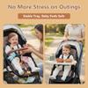Li&Zhao Universal Stroller Snack Tray 3-in-1 Detachable Stroller Snack Tray Attachment with Secure Phone Holder, Spill-Proof Cup Holders Compartments, Easy-Clean Universal Snack Tray for Stroller view 4