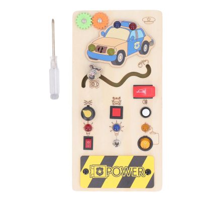 AETHYLC Light Up Switch Board Educational Basswood Hand Eye Coordination LED Light Switch Sensory Board for Children