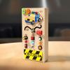 AETHYLC Light Up Switch Board Educational Basswood Hand Eye Coordination LED Light Switch Sensory Board for Children view 3