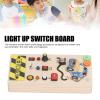 AETHYLC Light Up Switch Board Educational Basswood Hand Eye Coordination LED Light Switch Sensory Board for Children view 4