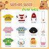 Capybara Plush Toy Clothes & Accessories 12Pcs Soft Stuffed Animal, Dress Up Cute Capybara Plushie Valentine's Day Easter Birthday Gifts view 2