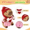 Capybara Plush Toy Clothes & Accessories 12Pcs Soft Stuffed Animal, Dress Up Cute Capybara Plushie Valentine's Day Easter Birthday Gifts view 3