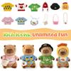 Capybara Plush Toy Clothes & Accessories 12Pcs Soft Stuffed Animal, Dress Up Cute Capybara Plushie Valentine's Day Easter Birthday Gifts view 4