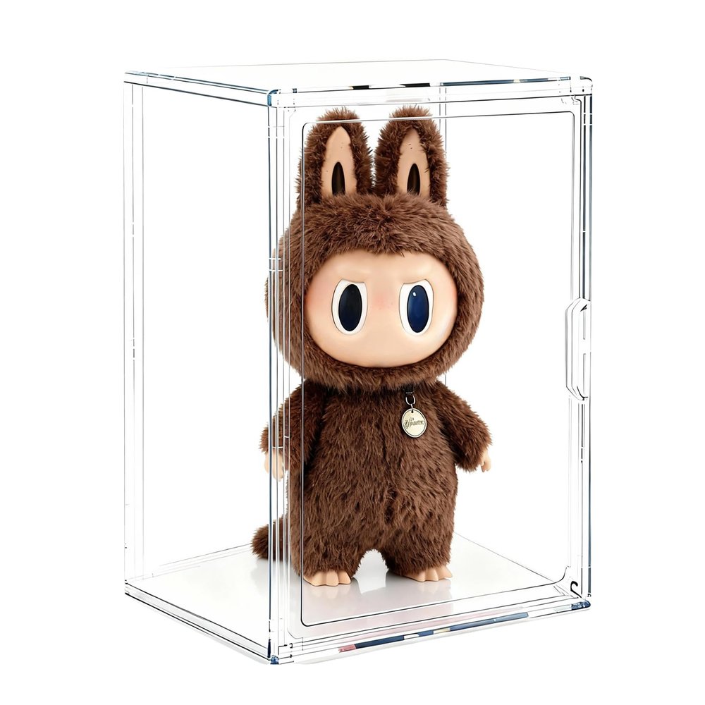 2-Pack XX-Large Acrylic Display Case for Gaint Labubu Collectibles 60cm/23.6", Dustproof and Figure Display Case, Compatible with ZIMOMO & Angel in Clouds, Clear Display Box Organizer
