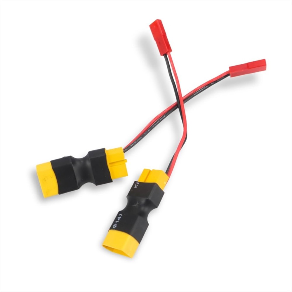 Three XT60 Male to JST Female/JR Straight-Plug Power Adapter connectors for Remote Control Model Charger Accessories. distintivo(3Pcs XT60 - JST Male)