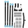1/10 CNC Zinc Alloy Rear Axle Rod Seat Kit, RC Rear Axle Accessories, High Hardness Corrosion Resistance Upgrade Parts for TF2 Rock Crawler, Includes 4 Rods 5 Accessories 1 Screw B view 1