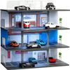 1/64 Die-cast Model Car Display Case, Diorama Parking Lot Garage Fits for Hot Wheels Matchbox Mini GT Diecast Car,Toy Car Display Garage (E) view 1