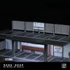 1/64 Die-cast Model Car Display Case, Diorama Parking Lot Garage Fits for Hot Wheels Matchbox Mini GT Diecast Car,Toy Car Display Garage (E) view 3