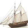 Wooden Sailboat Ship Kit Home DIY Model Decoration Boat Gifts Toy for Kids (6 Bronze Cannons) view 1