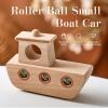 Interactive Boat Toy  Wooden Rolling Ball Game, Fine Motor Skill Development Toy with Sturdy Build | Ideal Todler Preschool Kids Room Play Activity Fun Learning Educational Entertainment Use view 2