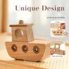 Interactive Boat Toy  Wooden Rolling Ball Game, Fine Motor Skill Development Toy with Sturdy Build | Ideal Todler Preschool Kids Room Play Activity Fun Learning Educational Entertainment Use view 3
