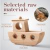 Interactive Boat Toy  Wooden Rolling Ball Game, Fine Motor Skill Development Toy with Sturdy Build | Ideal Todler Preschool Kids Room Play Activity Fun Learning Educational Entertainment Use view 4