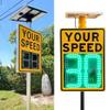 20"x27" LED Solar Radar Speed Limit Sign - Aluminum Traffic Display Detector for Road Safety, Speed Limit Board for Highways & Speed-Limited Areas, 50x70cm view 1