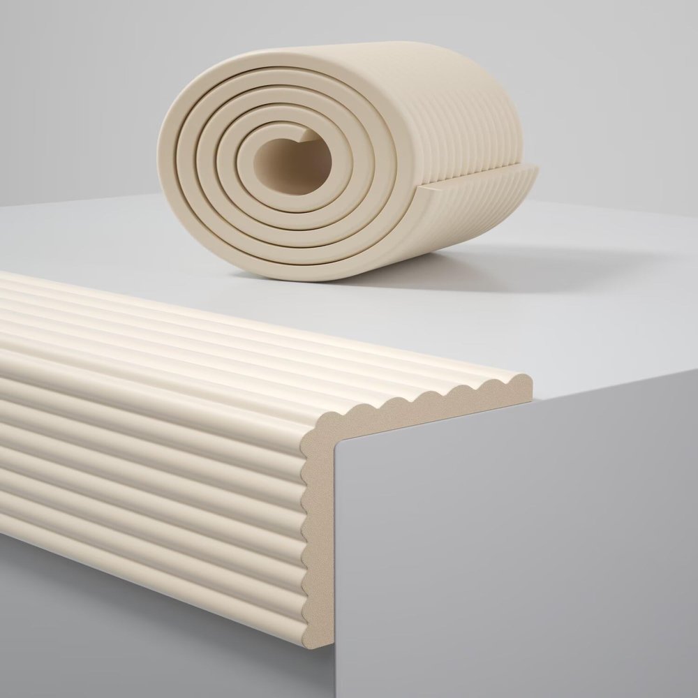 QYV Extra Wide Thick Edge Protectors for Baby, Pre-Taped 6.56ft Foam Guard